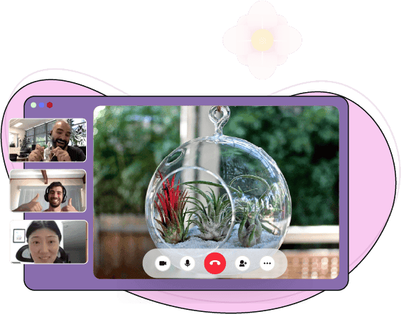 Virtual Classic Globe Terrarium with Two Succulents