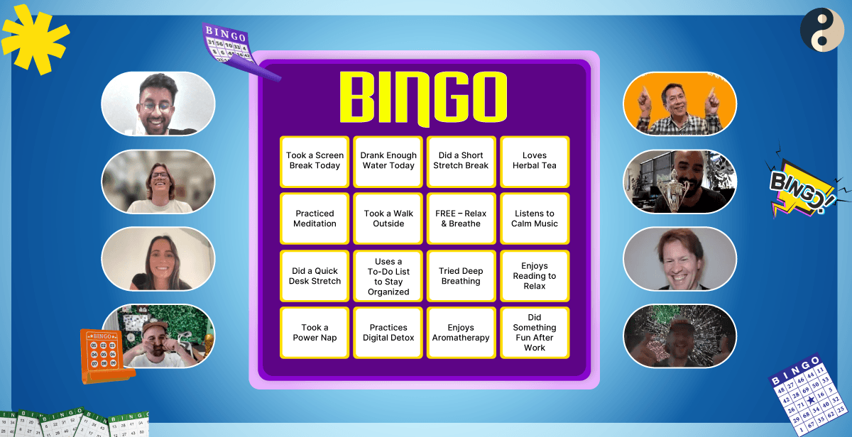 Virtual Stress Buster Bingo