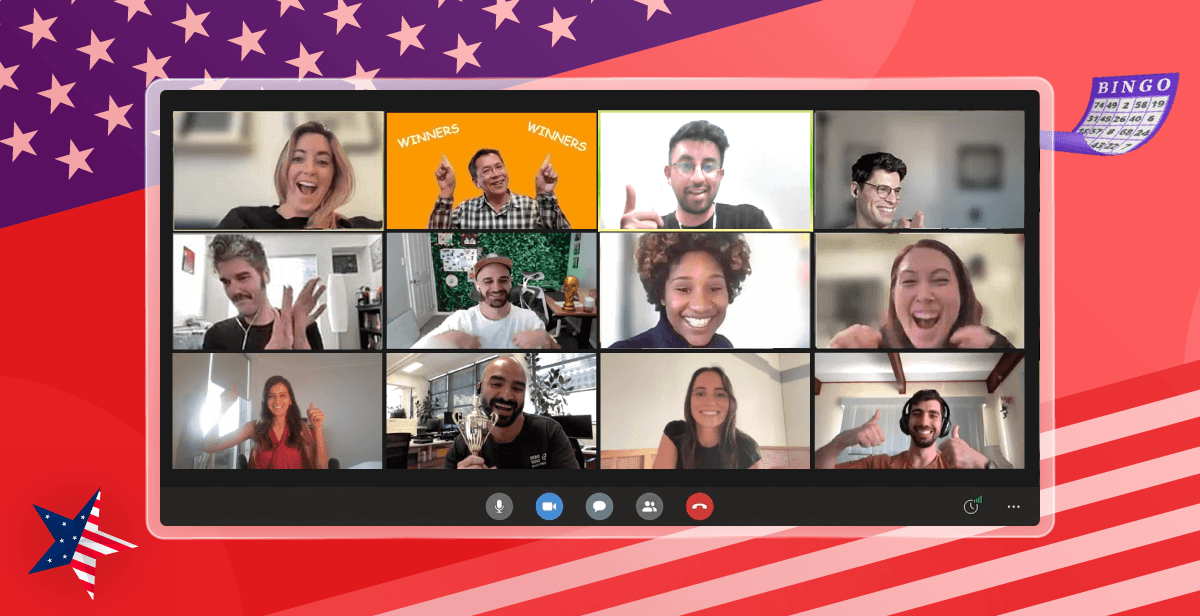 Virtual 4th of July All-American Bingo