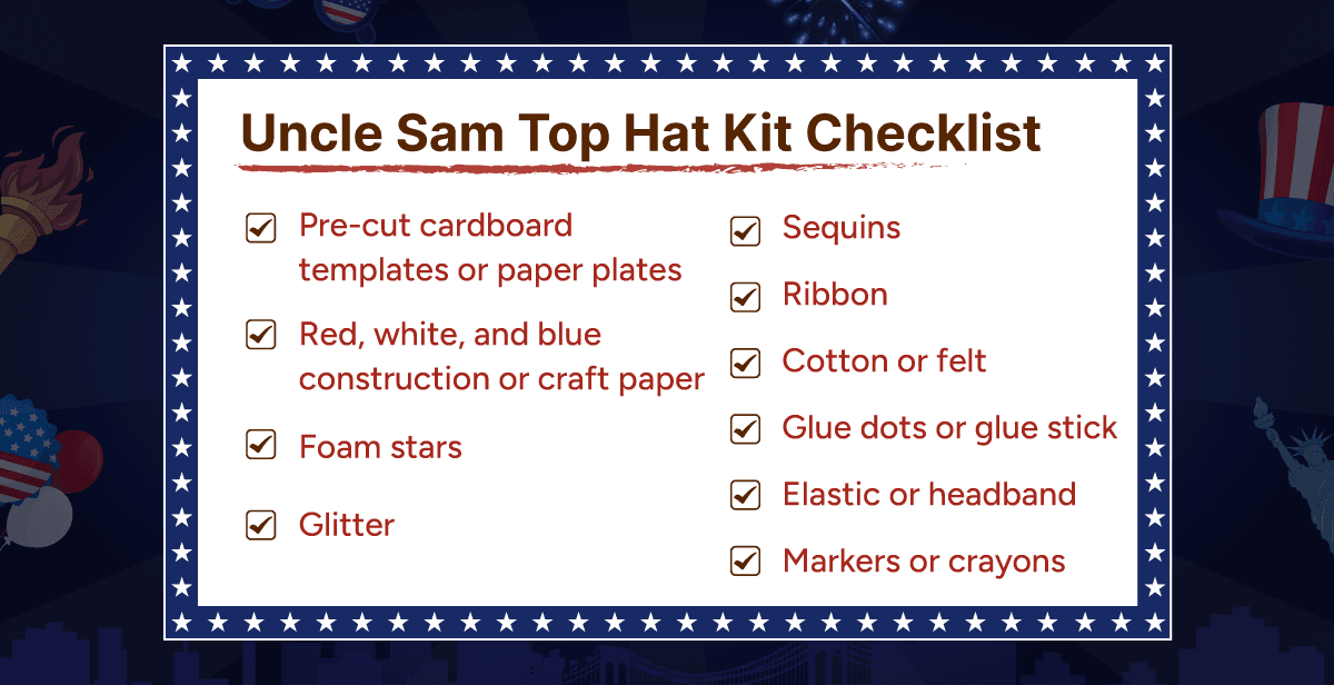 Virtual 4th of July Uncle Sam Hat Making