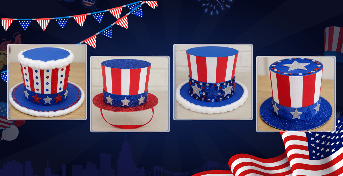 Virtual 4th of July Uncle Sam Hat Making