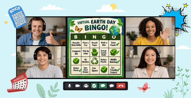 Virtual Earth Day Bingo for Teams