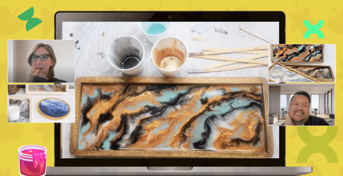 Virtual Marbled Resin Tray Class – Make Functional Art