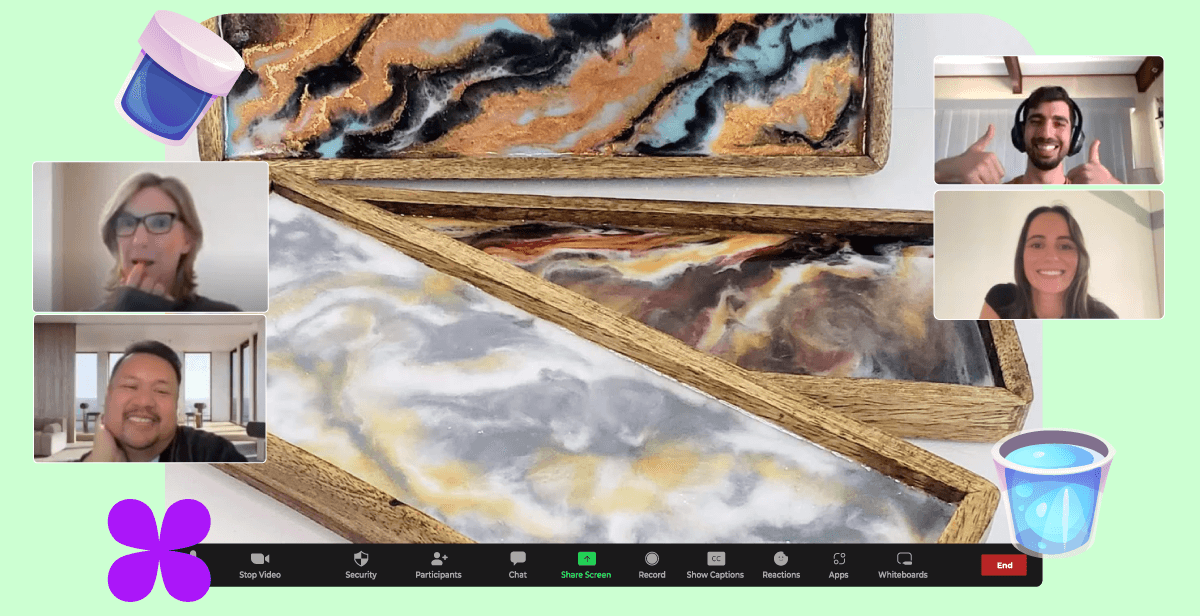 Virtual Marbled Resin Tray Class – Make Functional Art