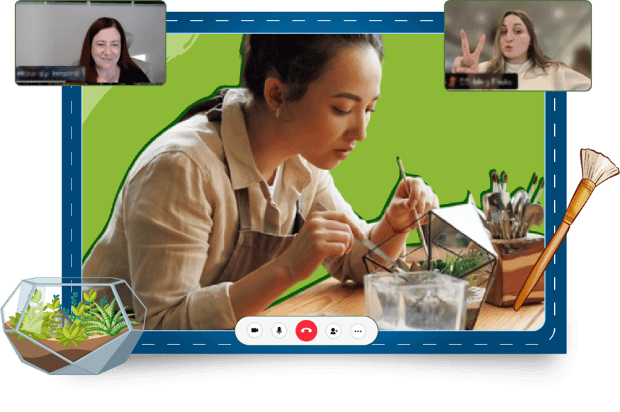 Virtual Classic Globe Terrarium with Two Succulents Virtual Classic Globe Terrarium with Two Succulents