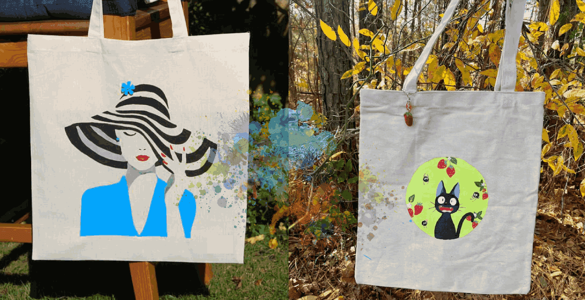 Virtual Paint a Tote Bag Class