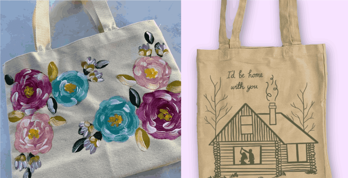 Virtual Paint a Tote Bag Class