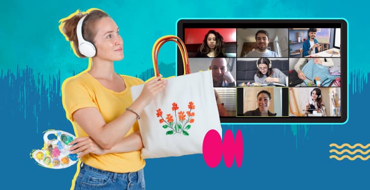 Virtual Paint a Tote Bag Class