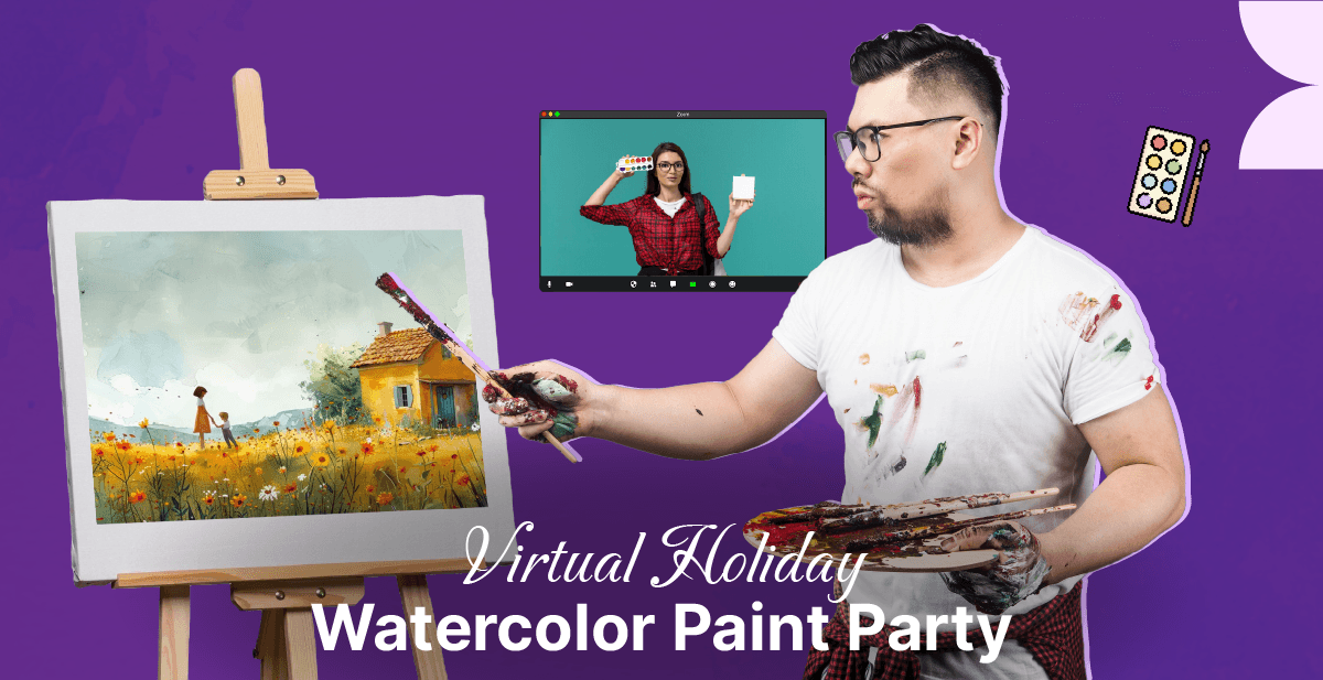 Virtual Holiday Watercolor Paint Party