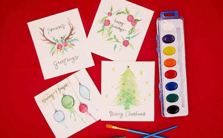 Virtual Holiday Watercolor Paint Party