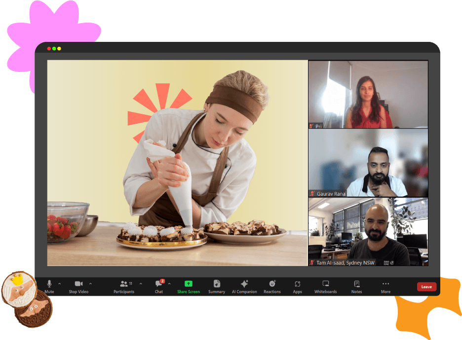 Image showcasing What Makes Virtual Cookie Decorating Classes a Convenient Choice for Teams?