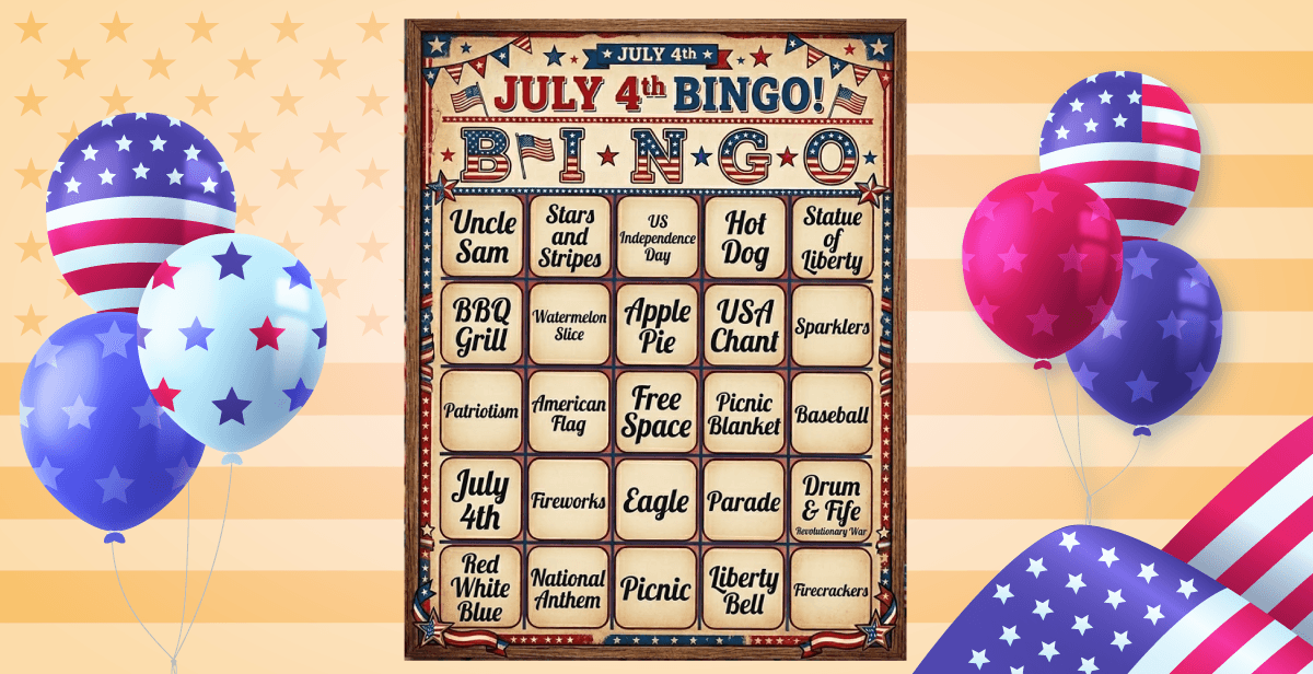 Virtual 4th of July All-American Bingo