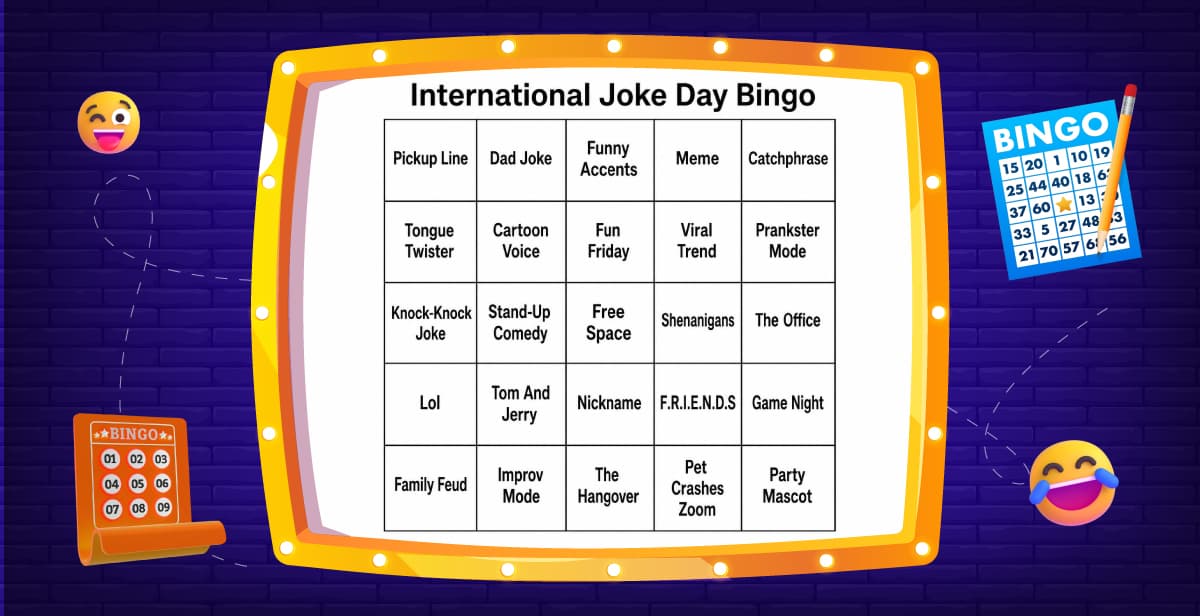 Virtual International Joke Day – Ha-Ha Joke Bingo