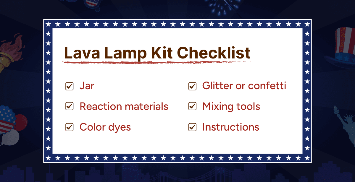 Virtual 4th of July Decorative Lava Lamp – Glow N Flow!