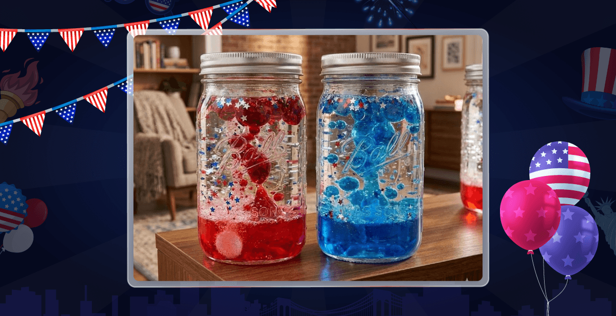 Virtual 4th of July Decorative Lava Lamp – Glow N Flow!