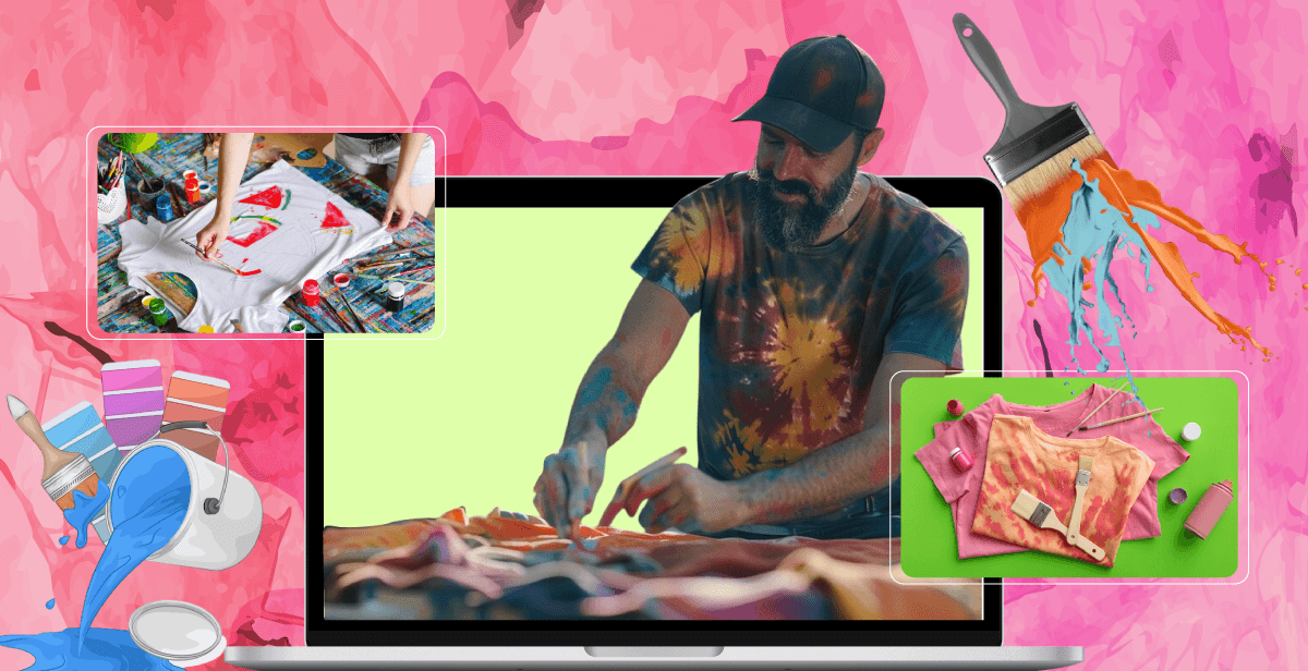 Virtual Tie-Dye Painting – Tropical T-Shirt