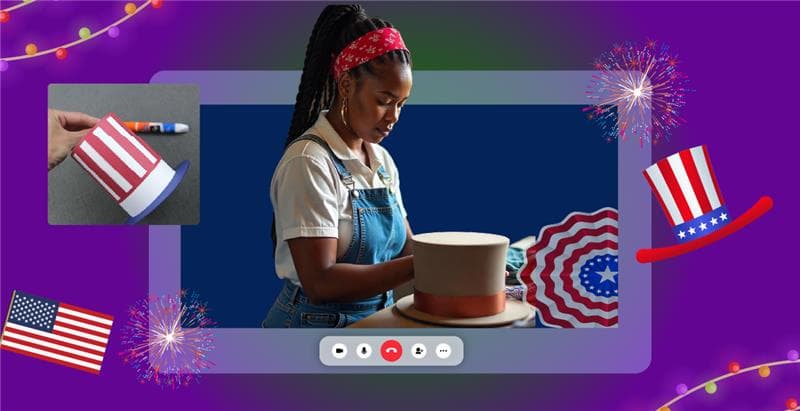 Virtual Uncle Sam Top Hat Making