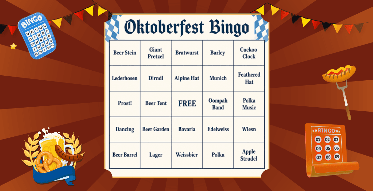 Virtual Oktoberfest Bingo