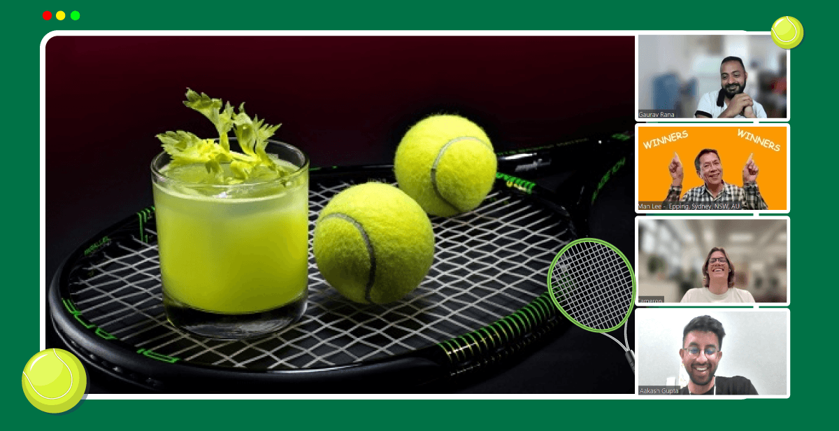 Virtual Tennis Cocktail Making