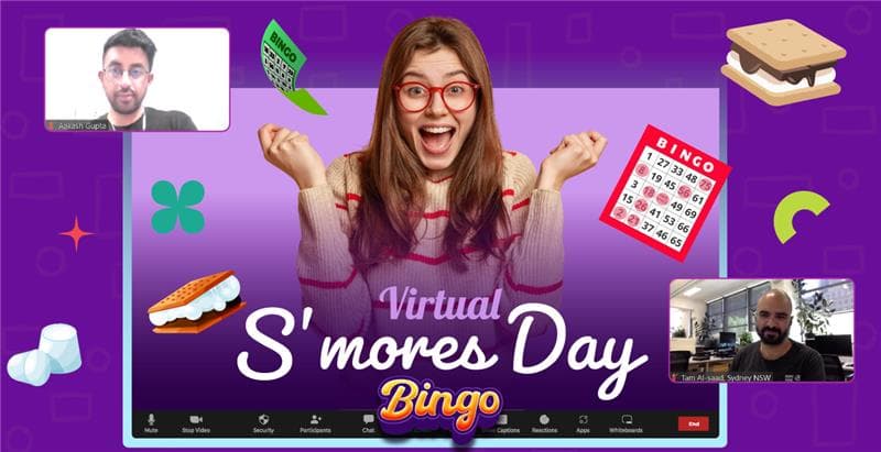 Virtual S’mores Day Bingo