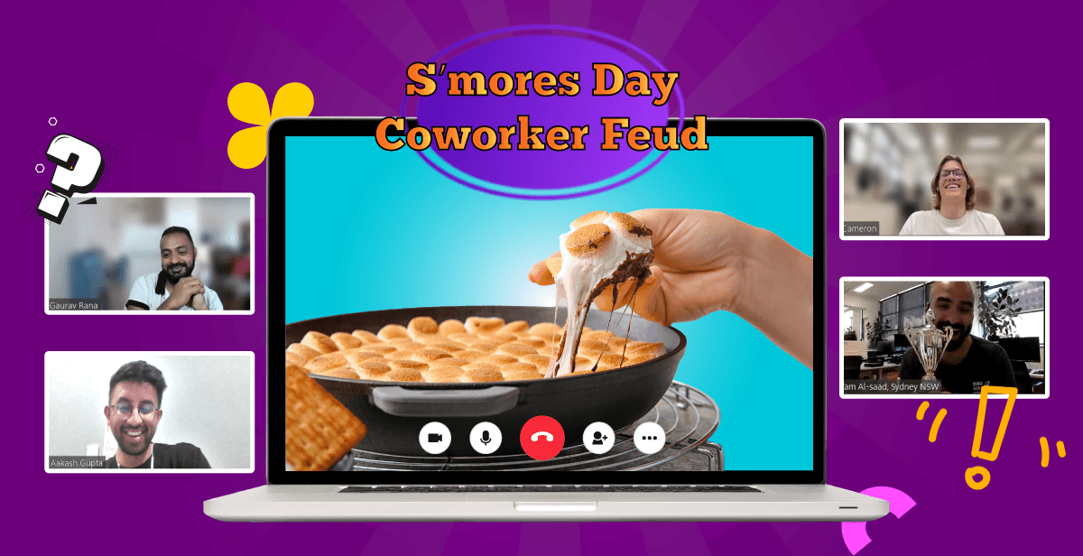 Virtual S’mores Day Coworker Feud