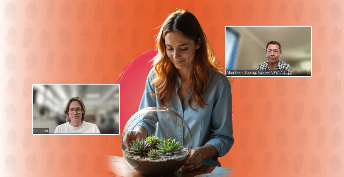 Virtual Classic Globe Terrarium with Three Succulents