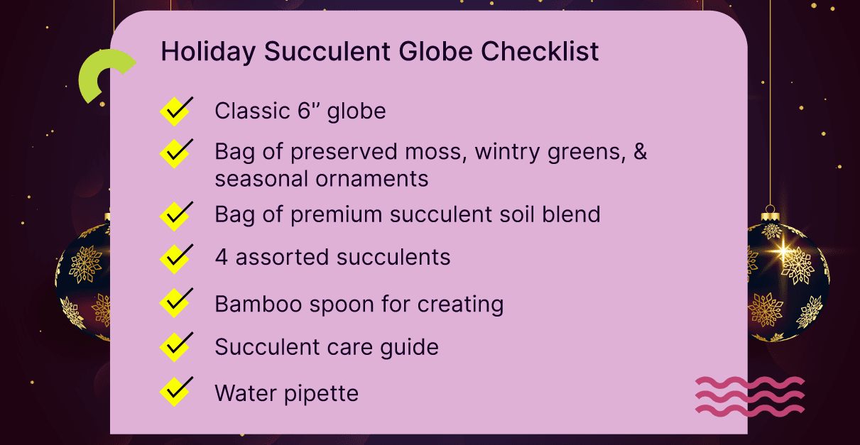 Virtual Holiday Succulent Globe
