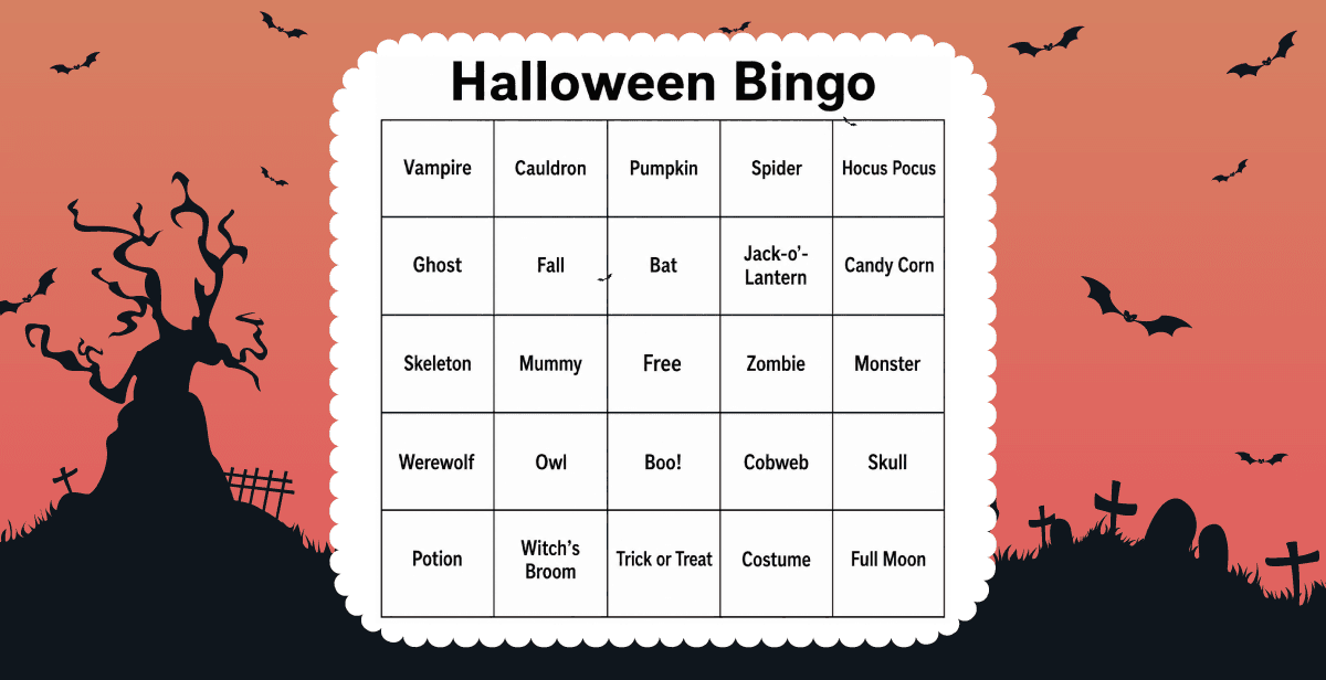Virtual Halloween Bingo