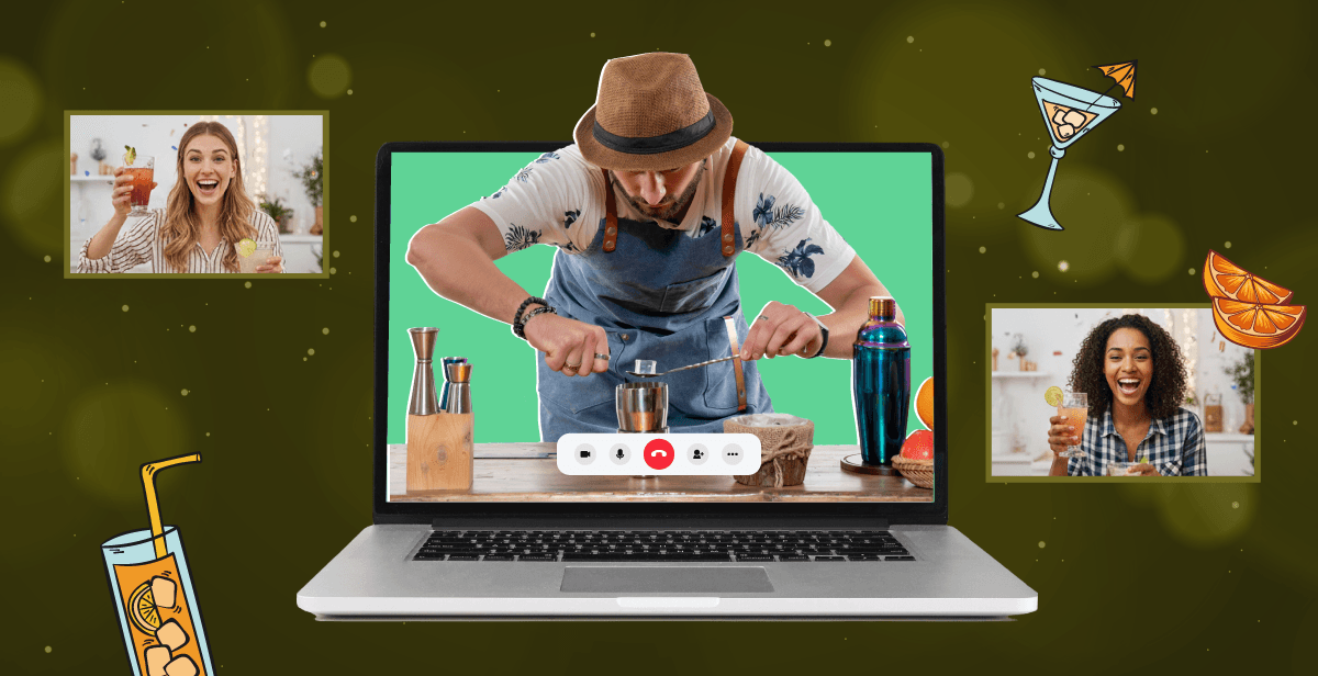 Virtual New Year Cocktail Making