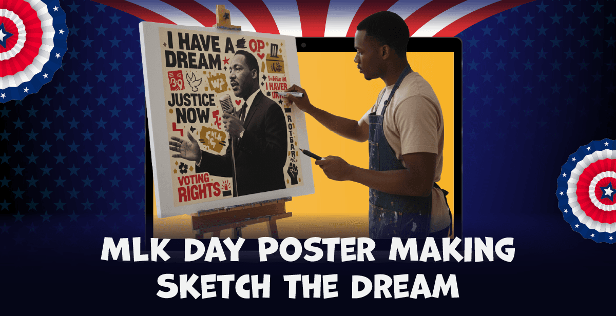 MLK Day Poster Making – Sketch the Dream