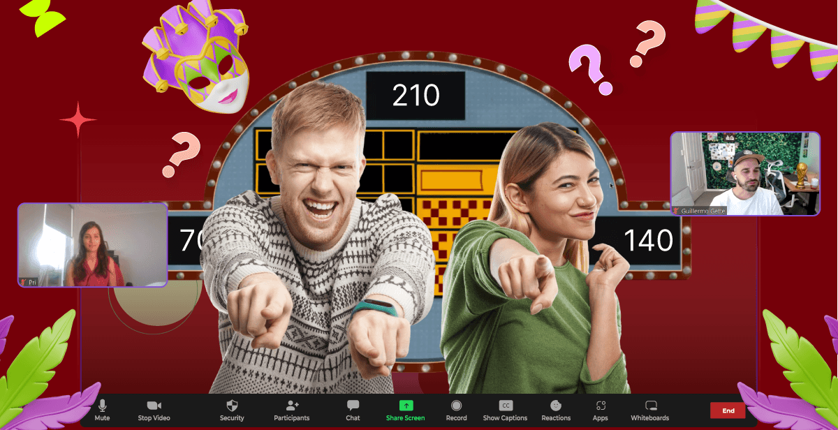Virtual Mardi Gras Coworker Feud