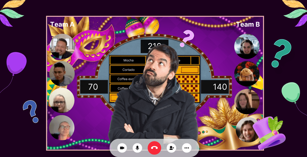 Virtual Mardi Gras Coworker Feud