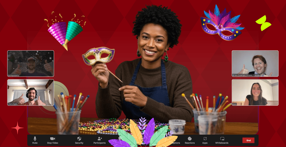 Virtual Mardi Gras Mask Painting