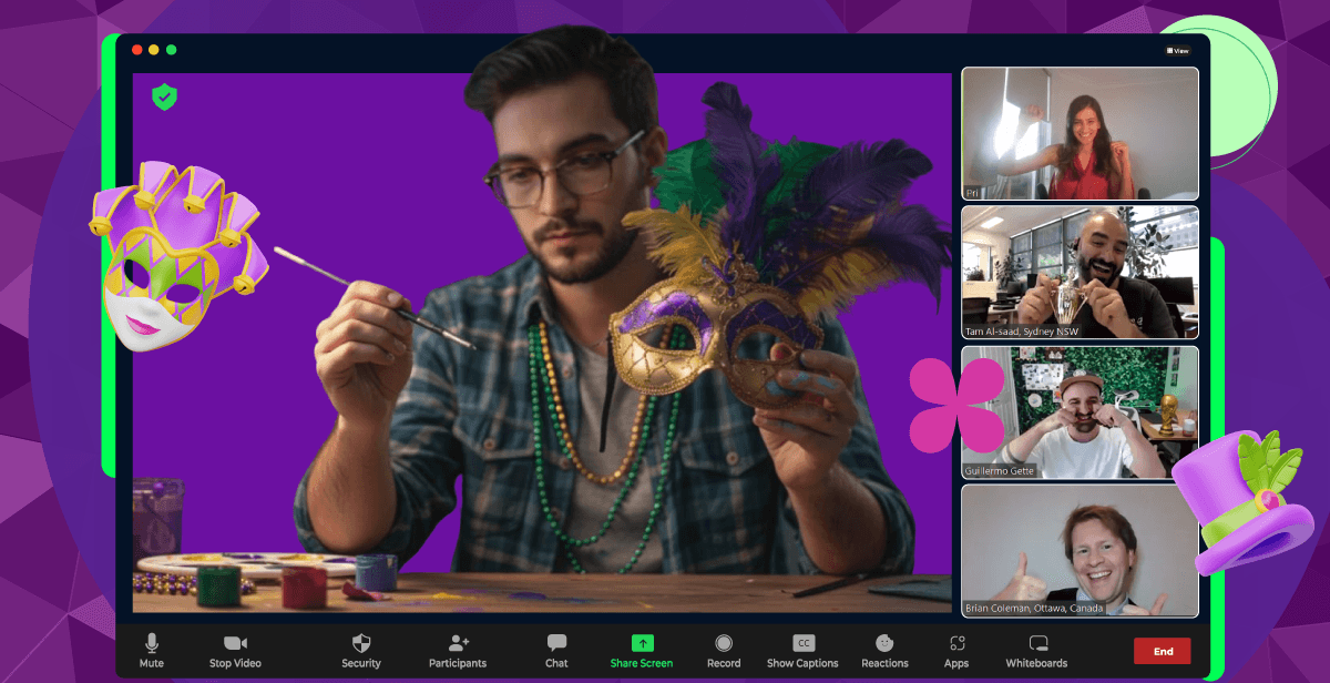 Virtual Mardi Gras Mask Painting