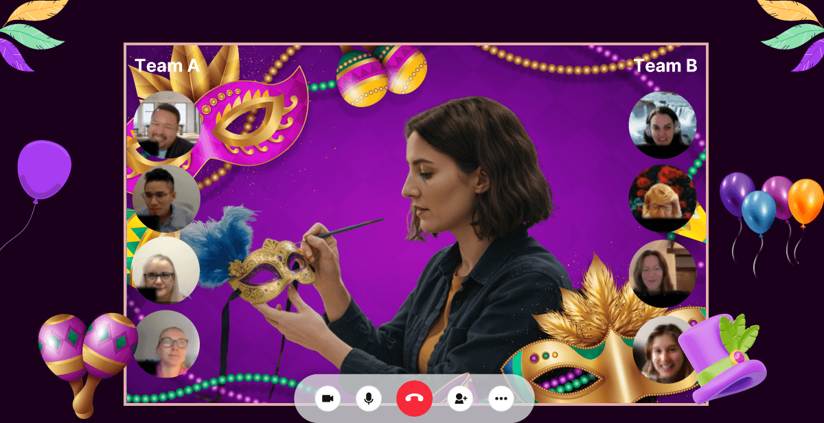 Virtual Mardi Gras Mask Painting