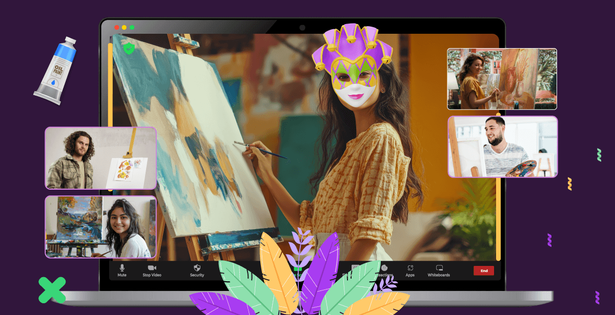 Virtual Mardi Gras Painting