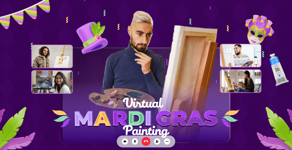 Virtual Mardi Gras Painting