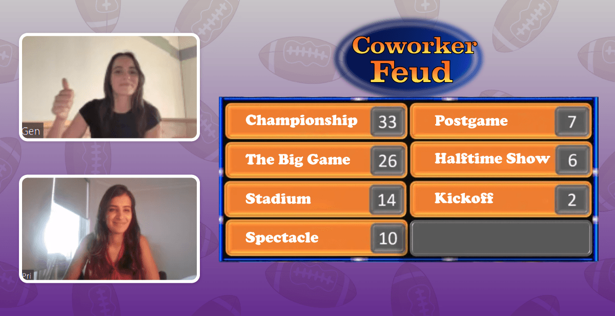 Virtual Super Bowl Coworker Feud