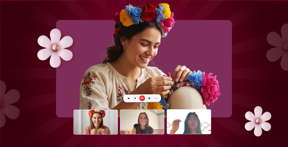 Virtual Frida Kahlo–Inspired Floral Headband Making