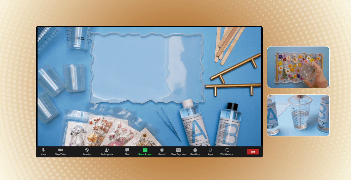 Virtual Floral Resin Serving Tray Workshop