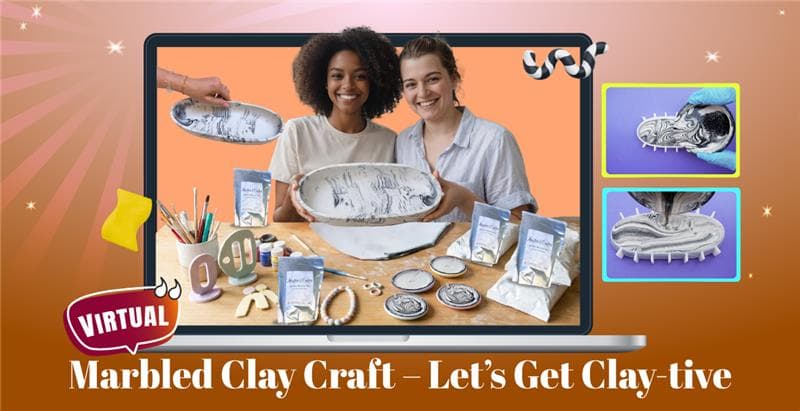 Virtual Marbled Clay Craft – Let’s Get Clay-tive