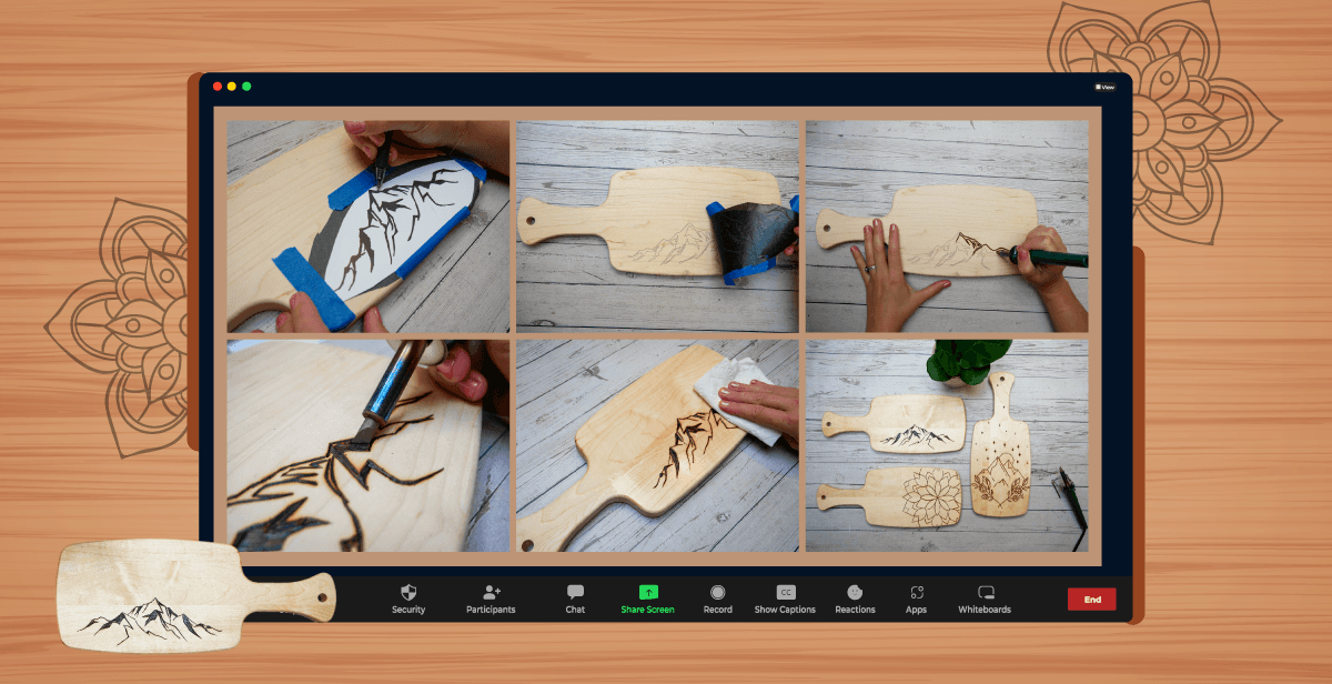 Virtual Wood Burned Cutting Board Class