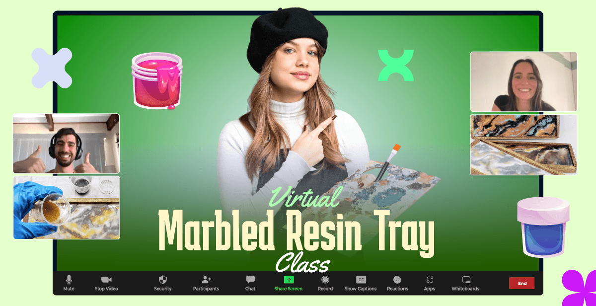 Virtual Marbled Resin Tray Class – Make Functional Art