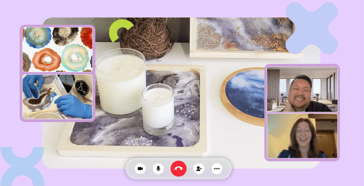 Virtual Resin Art Geode Coaster Class