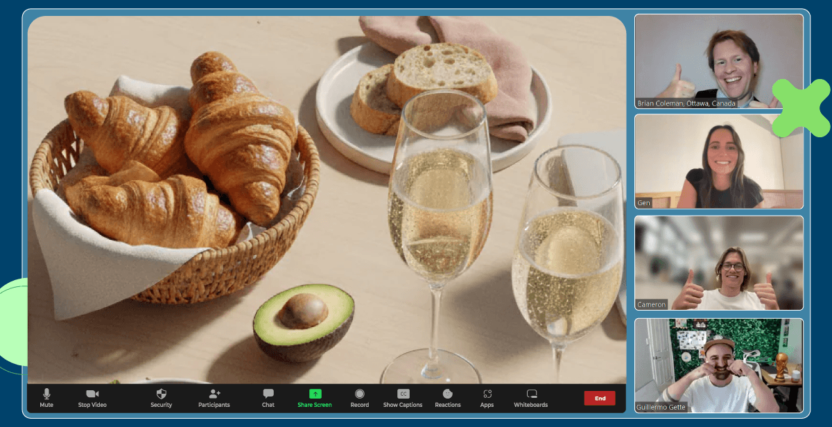 Virtual Bubbles and Brunch Experience