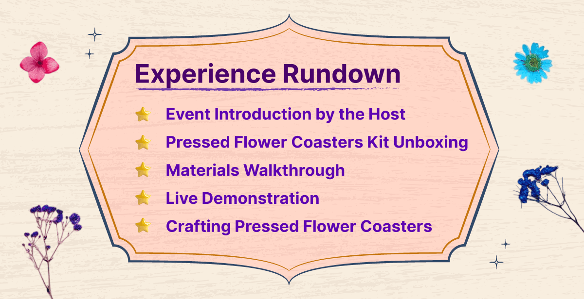 Virtual Pressed Flower Coasters Workshop