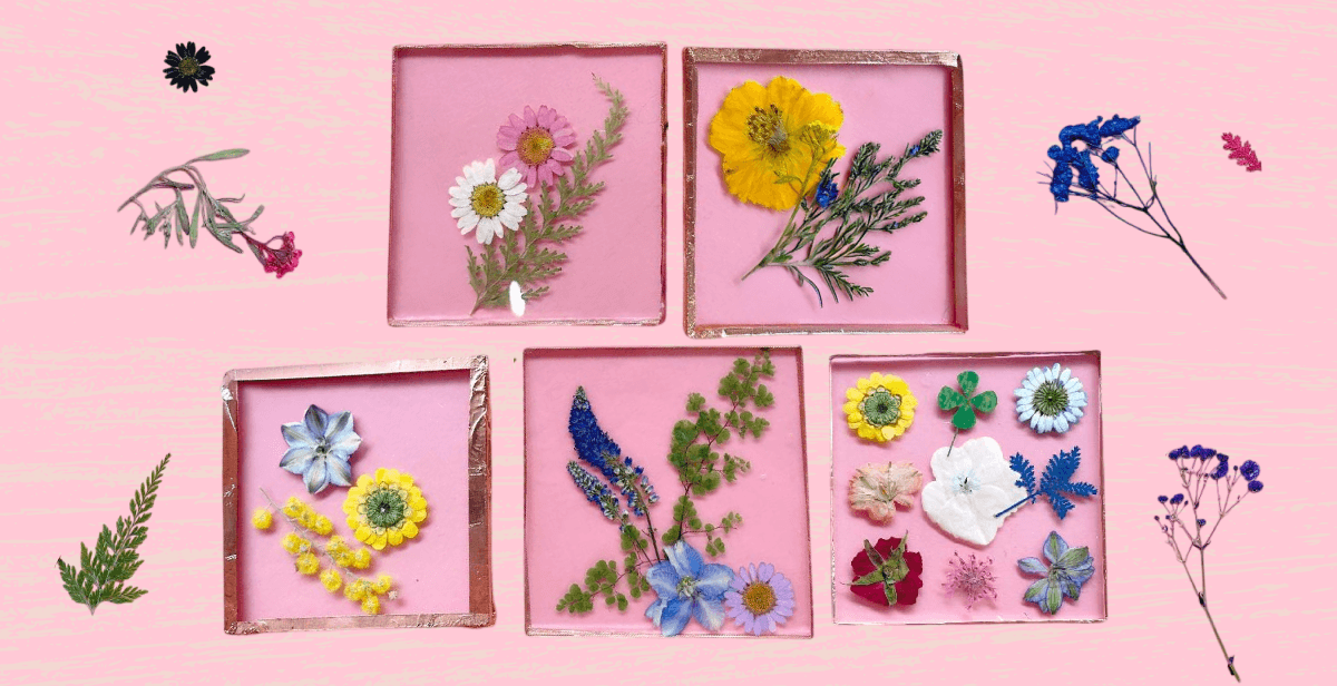 Virtual Pressed Flower Coasters Workshop