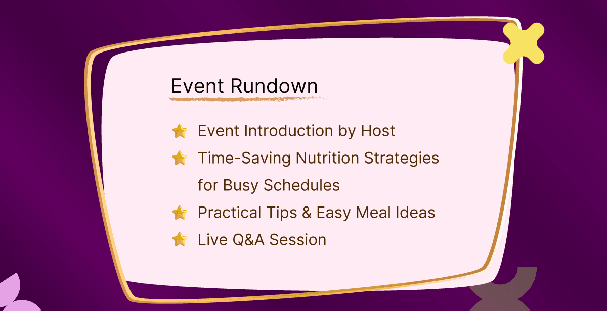 Time-Saving Tips for Healthy Eating: Virtual Workshop