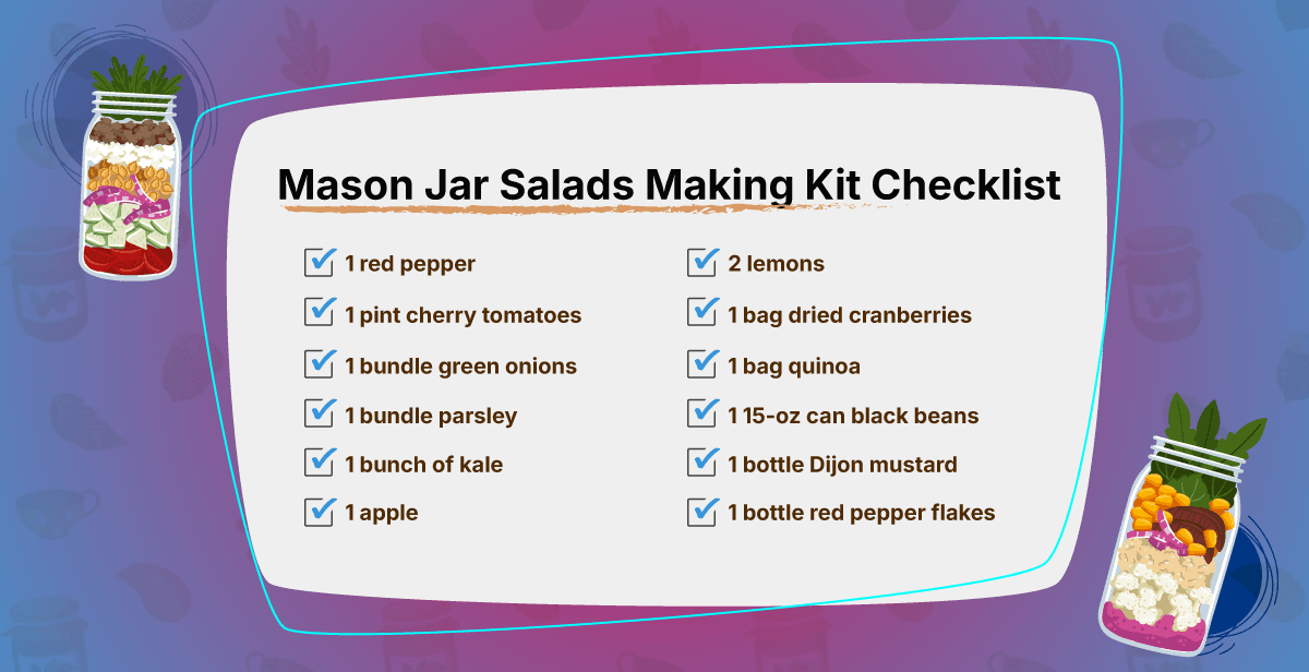 Virtual Make-Ahead Mason Jar Salads Class