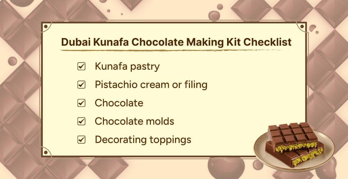 Virtual Dubai Kunafa Chocolate Making Class